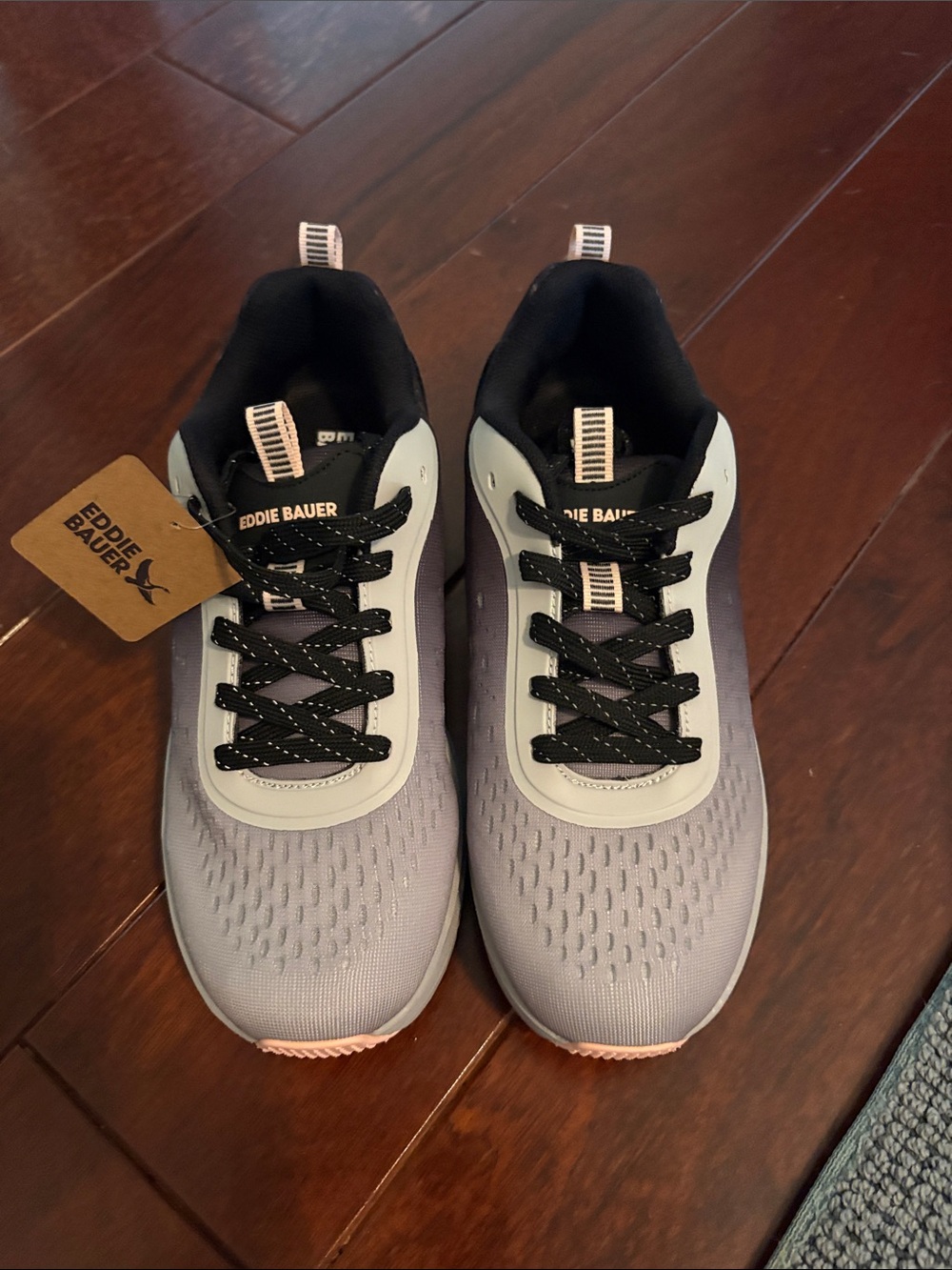 New  size 8.5 Eddie Bauer Women's Grey and Pink Lightweight Running Shoes
